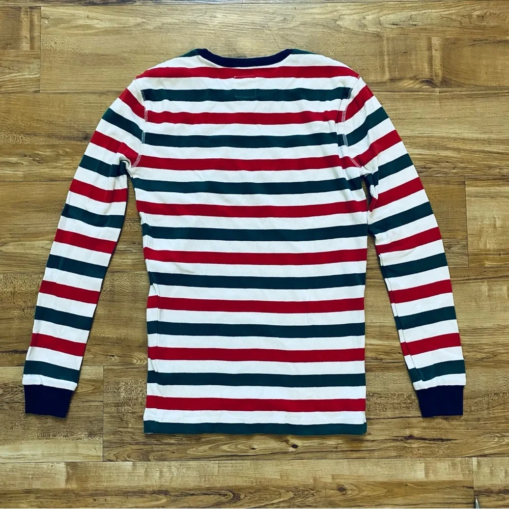 CREWCUTS Boy's 14 Striped Snug Fit Christmas Holiday Long Sleeve Cotton Pajamas